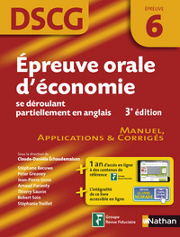 Épreuve orale d'éco. se déroulant en anglais DSCG - Épr. 6 - Manuel, applications/corrigés