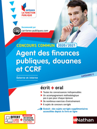 CONCOURS COMMUN AGENT DES FINANCES PUBLIQUES, DES DOUANES ET CCRF 2020/2021 - CAT. C N29 IFP