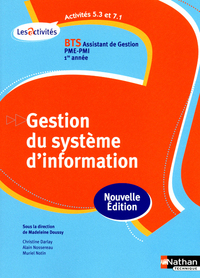 ACTIVITES 5.3 ET 7.1 GESTION DU SYSTEME D'INFORMATION BTS 1 (LES ACTIVITES) ELEVE 2012