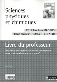 Sciences physiques et chimiques - 1re/Term Bac Pro Livre du Professeur Livre du professeur