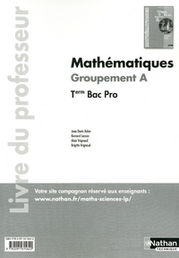 Mathématiques Groupement A - Term Bac Pro Livre du professeur