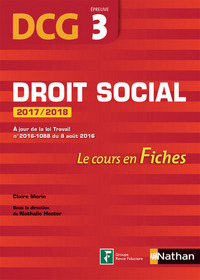 Fiches Droit social Epreuve 3 DCG 2017 / 2018