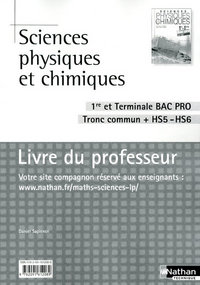 Sciences physiques et chimiques - 1re/Term Bac Pro Livre du professeur