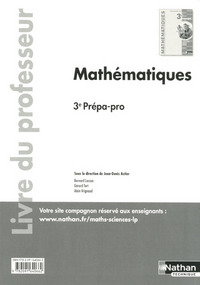 Mathématiques, Astier 3e Prépa-pro, Livre du professeur
