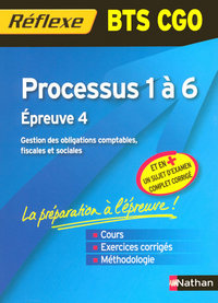 PROCESSUS 1 A 6 - EPREUVE 4 GESTION DES OBLIGATIONS COMPTABLES, FISCAL ET SOCIALES - BTS CGO REFLEXE