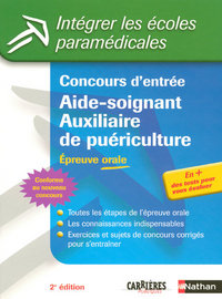 CONCOURS AIDE SOIGNANT/AUXILIAIRE DE PUERICULTUREEPREUVE ORALE INTEGRER LES ECOLES PARAMEDICALES