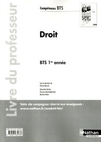 Droit BTS 1re année Compétences BTS Livre du professeur