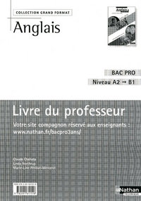 ANGLAIS BAC PRO - A2 > B1 - GRAND FORMAT - BAC PRO EN 3 ANS - LIVRE DU PROFESSEUR 2009