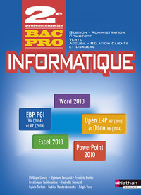 Informatique - Office 2010, PGI 2de Bac Pro Commerce, GA, vente, Pochette élève