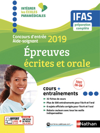 Concours d'entrée aide-soignant 2019 - IFAS - Epreuves écrites et orale - (IEP) - 2018