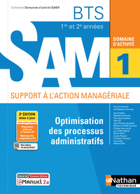 Domaine d'activités 1 - Optimisation des processus administratifs BTS SAM, Livre + Licence numérique i-Manuel 2.0