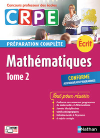 Mathématiques tome 2 - Préparation complète - Ecrit - Concours professeur des écoles - 2017