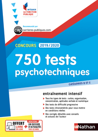 750 TESTS PSYCHOTECHNIQUES - CONCOURS 2019/2020 - CATEGORIES B ET C - N 43 (IFP) 2018
