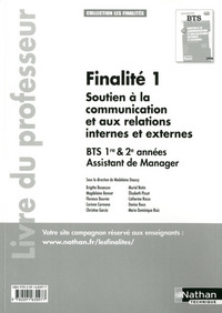 Finalité 1 - BTS 1re et 2e années Les Finalités Livre du professeur