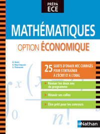 Mathématiques - option économique 25 sujets d'oraux HEC corrigés