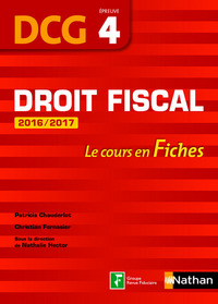 Droit fiscal 2016/2017 DCG - Épreuve 3 - Fiches 4 DCG Livre