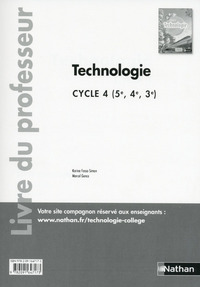 Technologie Cycle 4, Livre du professeur