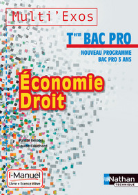 Economie Droit - Multi'exos Tle Bac Pro, Pochette élève + Licence i-Manuel