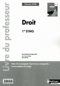 Droit - Parcours 1re STMG, Livre du professeur