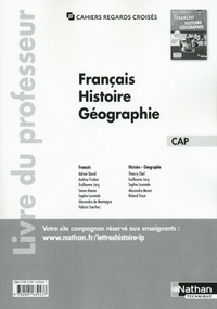 Français, Histoire et Géographie - Regards croisés CAP, Livre du professeur