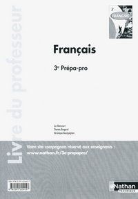 Français 3e Prépa Pro, Livre du professeur