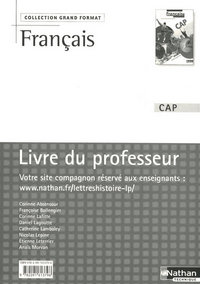 Français - CAP ( Grand Format) Grand Format Livre du professeur