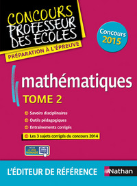 Mathématiques T02 (concours professeur des écoles) 2015