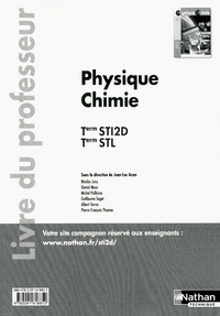 Sciences physiques et chimiques  Tle STI2D, STL, Livre du professeur