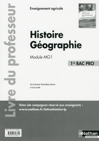 Histoire, Géographie 1re Bac Pro Agricole, Livre du professeur