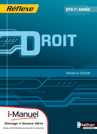 DROIT BTS 1 (POCHETTE REFLEXE) LICENCE NUMERIQUE ELEVE I-MANUEL+OUVRAGE PAPIER