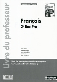 Français - Grand format 2de Bac Pro, Livre du professeur