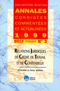 DECF N 2-RELATIONS JURIDIQUES-ACCA 1999-