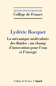 LA MECANIQUE MOLECULAIRE DES FLUIDES - UN CHAMP D'INNOVATION POUR L'EAU ET L'ENERGIE