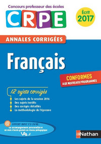 Français - Annales corrigées CRPE Ecrit 2016