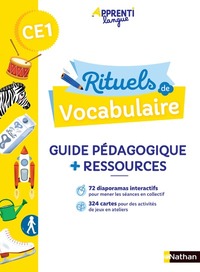 Apprenti Langue - Rituels de vocabulaire CE1, Guide pédagogique + matériel