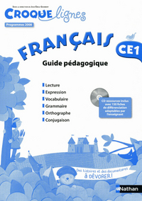 Croque-lignes CE1, Guide pédagogique + CD Ressources