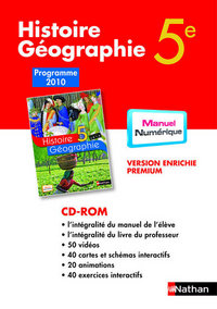 Tourillon-Fellahi Histoire-Géographie 5e, DVD-rom - Manuel num. non-adoptant papier