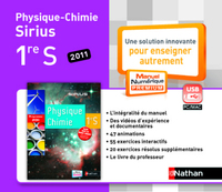 Physique Chimie - Sirius 1re S, Clé USB - Manuel numérique non-adoptant papier