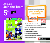 Join the team Anglais 5e, Clé USB - Manuel numérique non-adoptant papier