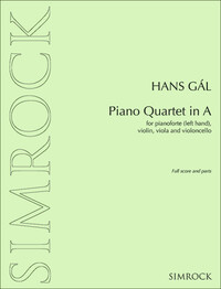 PIANO QUARTET IN A - PIANO QUARTET. PARTITION ET PARTIES.