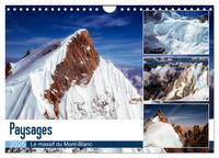 Paysages Le massif du Mont-Blanc (Calendrier mural 2025 DIN A4 vertical), CALVENDO calendrier mensuel