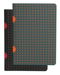 Paper-Oh Cahier Circulo - Noir sur Rouge / Noir sur Rouge - B7 - Ligné - 80 p.