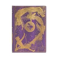 CARNET A COUVERTURE RIGIDE FEE VIOLETTE - MIDI - LIGNE - 144 P.