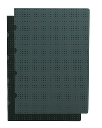 Paper-Oh Cahier Circulo - Noir sur Gris / Gris sur Noir - A4 - Quadrillage - 80 p.