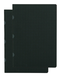 Paper-Oh Cahier Circulo - Noir sur Gris / Noir sur Gris - A5 - Non ligné - 80 p.