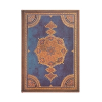 CARNET A COUVERTURE RIGIDE SAFAVIDE INDIGO - GRAND - NON LIGNE - 128 P.