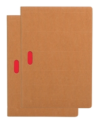 Paper-Oh Cahier Ondulo - Naturel / Naturel - A5 - Quadrillage - 80 p.