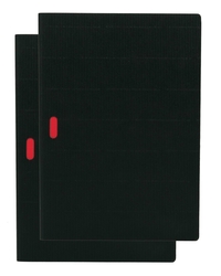 Paper-Oh Cahier Ondulo - Noir / Noir - A4 - Quadrillage - 80 p.