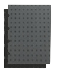 Cahier Circulo Noir sur Gris / Gris sur Noir B7 Non-ligné