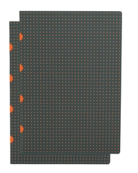 Paper-Oh Cahier Circulo - Gris sur Orange / Gris sur Orange - A4 - Non ligné - 80 p.